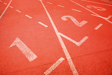 Image showing Numbers on running track