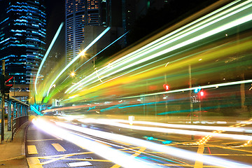 Image showing traffic in city at night