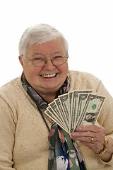Image showing Grandma with Dollars