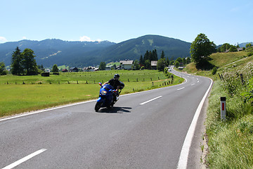 Image showing Motorbike in Alps