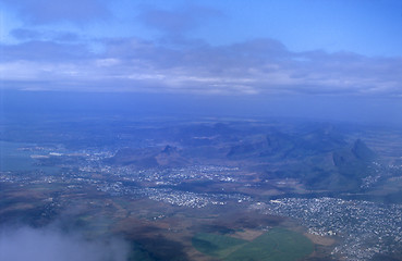 Image showing Aerial view of Mauritius Island