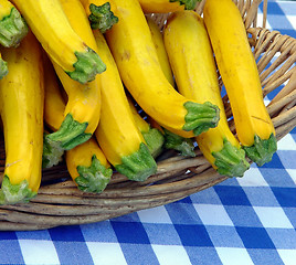 Image showing Basket with zucchini