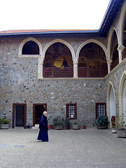 Image showing monk at kykkos monastery in Troodos mountains