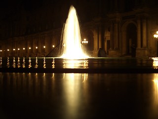 Image showing Louvre Museum at night