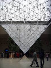 Image showing Louvre Museum inverted Pyramid