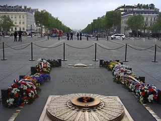 Image showing View down the Champs-Élysées from Arc De Triomphe