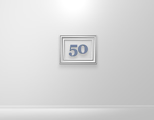 Image showing framed number fifty