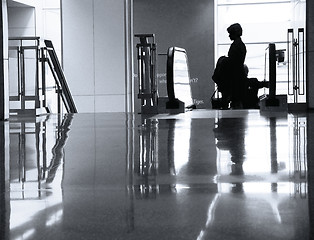 Image showing Woman at the airport