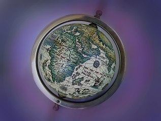 Image showing Ancient map globe
