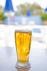 Image showing Fresh and cold foamy beer