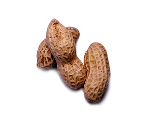 Image showing 3  Peanuts over white background