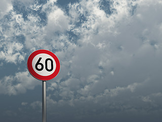 Image showing speed limit sixty