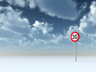 Image showing speed limit thirty