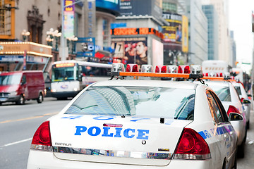 Image showing Police cars on 42nd street