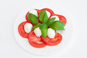 Image showing Tomatoes with mozzarella