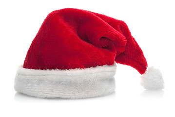 Image showing Traditional red santa claus hat
