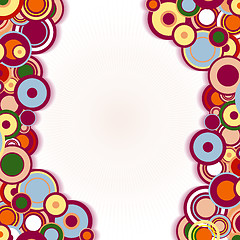 Image showing Abstract frame with circles 