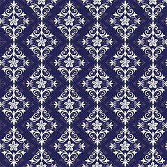 Image showing Violet and white seamless pattern