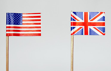 Image showing British and American flags