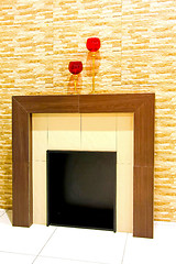 Image showing Modern fireplace