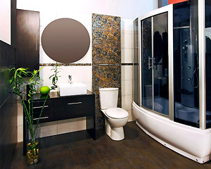 Image showing Bamboo bathroom