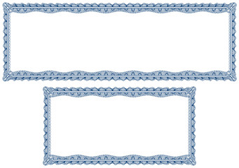 Image showing Blank guilloche borders for diploma or certificate