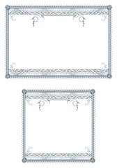 Image showing Blank guilloche borders for diploma or certificate