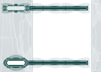 Image showing Blank layout for banknote or voucher