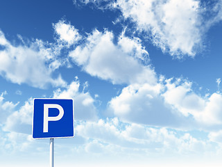 Image showing roadsign parking