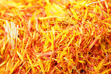 Image showing Saffron leaves spice background