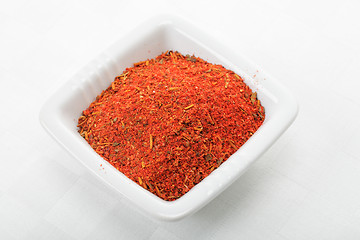 Image showing Red spice mixture for fish courses