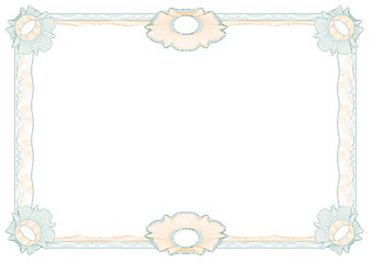 Image showing Classic guilloche border with rosettes