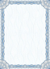 Image showing Blank guilloche border for diploma or certificate