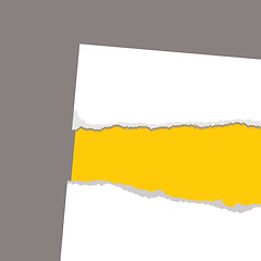 Image showing torn paper revela yellow