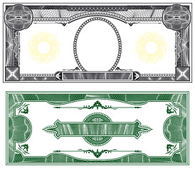 Image showing Blank banknote layout