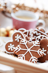 Image showing gingerbreads with coffee