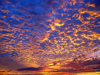 Image showing Beautiful sunset background