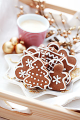 Image showing gingerbreads with coffee