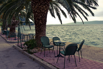 Image showing Cafe by teh Adriatic Sea