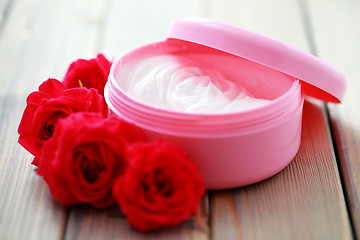 Image showing rose face cream