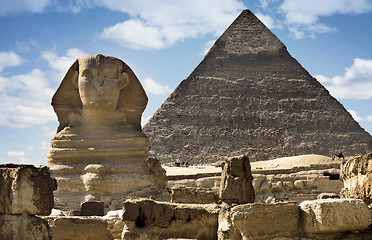 Image showing Sphinx and Pyramid