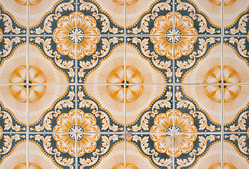 Image showing Traditional Portuguese glazed tiles