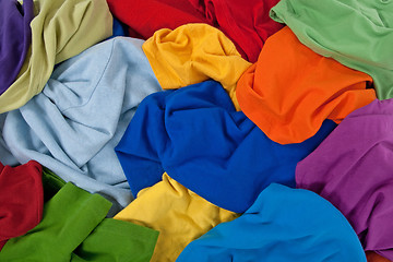 Image showing Messy colorful clothes background