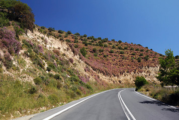 Image showing Empty Motor-road on Crete Island