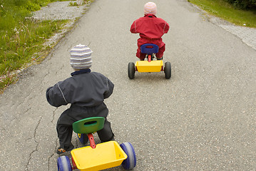 Image showing Tricycle racing