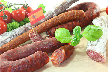 Image showing Spanish salami