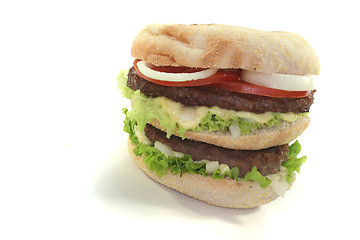 Image showing Double hamburger