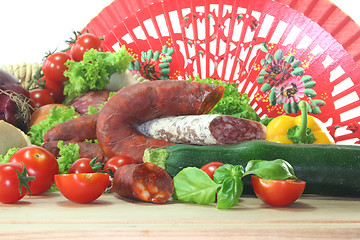 Image showing Spanish salami