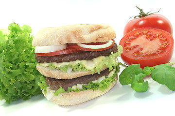 Image showing Double hamburger