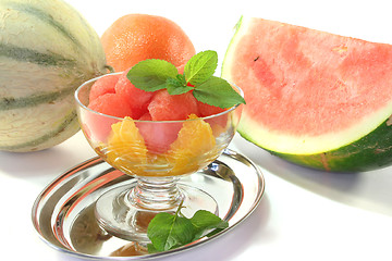 Image showing Melon orange salad